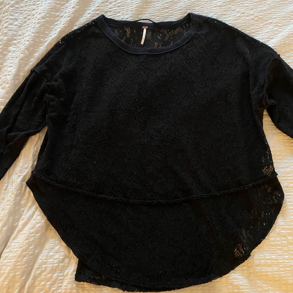 Free People Lace Burnout Tunic